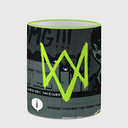 Кружка 3D WATCH DOGS: LEGION, цвет: 3D-светло-зеленый кант — фото 2