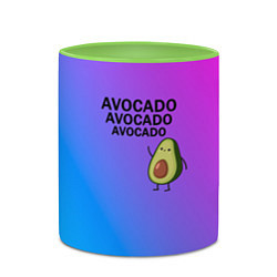 Кружка 3D Авокадо, цвет: 3D-белый + светло-зеленый — фото 2