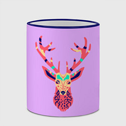 Кружка 3D Олень, deer, цвет: 3D-синий кант — фото 2