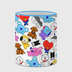 Кружка 3D BTS BT21, цвет: 3D-небесно-голубой кант — фото 2