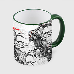 Кружка 3D CYBERPUNK 2077, цвет: 3D-зеленый кант