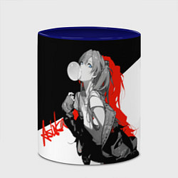 Кружка 3D Asuka Langley Evangelion, цвет: 3D-белый + синий — фото 2
