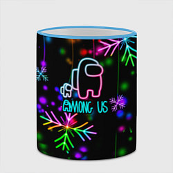 Кружка 3D Among Us New Year, цвет: 3D-небесно-голубой кант — фото 2