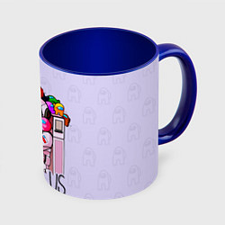 Кружка 3D Among Us, цвет: 3D-белый + синий