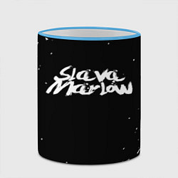 Кружка 3D Slava marlow, цвет: 3D-небесно-голубой кант — фото 2