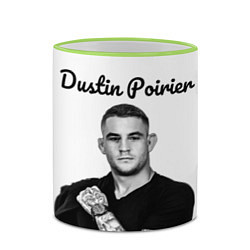 Кружка 3D Dustin Poirier, цвет: 3D-светло-зеленый кант — фото 2