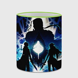 Кружка 3D Sword Art Online Кирито Асуна, цвет: 3D-светло-зеленый кант — фото 2