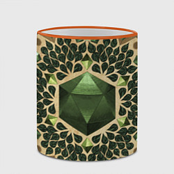 Кружка 3D DnD Dices: Pattern, цвет: 3D-оранжевый кант — фото 2