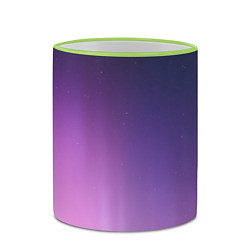Кружка 3D Северное сияние фиолетовый, цвет: 3D-светло-зеленый кант — фото 2