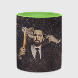 Кружка 3D Eminem, цвет: 3D-белый + светло-зеленый — фото 2