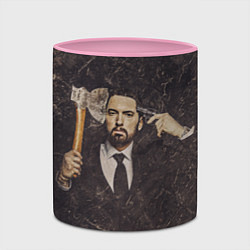 Кружка 3D Eminem, цвет: 3D-белый + розовый — фото 2