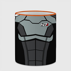 Кружка 3D КОСТЮМ N7 MASS EFFECT N7 М, цвет: 3D-оранжевый кант — фото 2