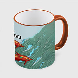 Кружка 3D CS:GO Aquamarine Revenge Аквамариновая Месть, цвет: 3D-оранжевый кант