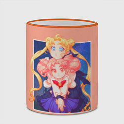 Кружка 3D Sailor Moon Сейлор Мун, цвет: 3D-оранжевый кант — фото 2