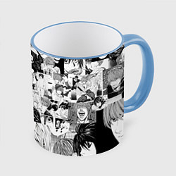 Кружка 3D Тетрадь смерти, цвет: 3D-небесно-голубой кант