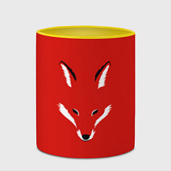 Кружка 3D Fox minimalism, цвет: 3D-белый + желтый — фото 2