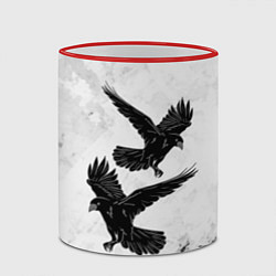 Кружка 3D Gothic crows, цвет: 3D-красный кант — фото 2
