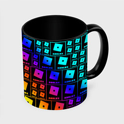 Кружка 3D ROBLOX, цвет: 3D-белый + черный