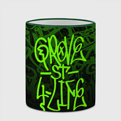 Кружка 3D ГТА GTA GROVE STREET 4 LIF, цвет: 3D-зеленый кант — фото 2