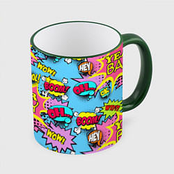 Кружка 3D Year baby Pop art print, цвет: 3D-зеленый кант