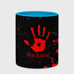 Кружка 3D WE KNOW TES, цвет: 3D-белый + небесно-голубой — фото 2