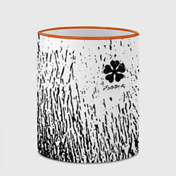 Кружка 3D Черный клевер, цвет: 3D-оранжевый кант — фото 2