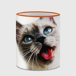 Кружка 3D Котик, цвет: 3D-оранжевый кант — фото 2