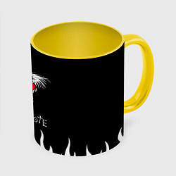 Кружка 3D DEATH NOTE ТЕТРАДЬ СМЕРТИ, цвет: 3D-белый + желтый