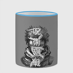 Кружка 3D JUJUTSU KAISEN ИТАДОРИ, цвет: 3D-небесно-голубой кант — фото 2