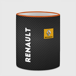 Кружка 3D Renault, цвет: 3D-оранжевый кант — фото 2