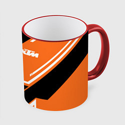 Кружка 3D KTM КТМ SPORT, цвет: 3D-красный кант