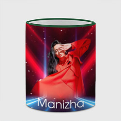 Кружка 3D Манижа Manizha, цвет: 3D-зеленый кант — фото 2