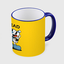 Кружка 3D CUPHEAD, цвет: 3D-синий кант