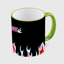 Кружка 3D BLEACH FLAME БЛИЧ ПЛАМЯ, цвет: 3D-светло-зеленый кант