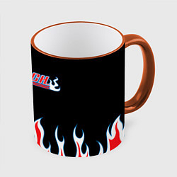 Кружка 3D BLEACH FLAME БЛИЧ ПЛАМЯ, цвет: 3D-оранжевый кант