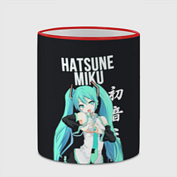 Кружка 3D Hatsune Miku Хацунэ Мику, цвет: 3D-красный кант — фото 2