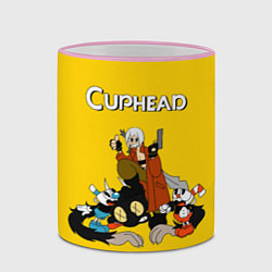 Кружка 3D Cuphead x DMC, цвет: 3D-розовый кант — фото 2