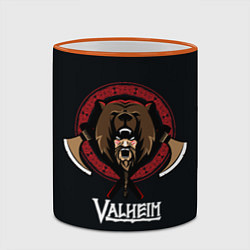 Кружка 3D Valheim Viking Bear, цвет: 3D-оранжевый кант — фото 2