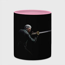 Кружка 3D Вирджил с катаной, цвет: 3D-белый + розовый — фото 2