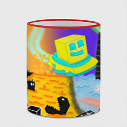 Кружка 3D Geometry Dash: RobTop Z, цвет: 3D-красный кант — фото 2