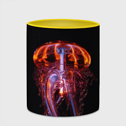 Кружка 3D Медуза Jellyfish, цвет: 3D-белый + желтый — фото 2