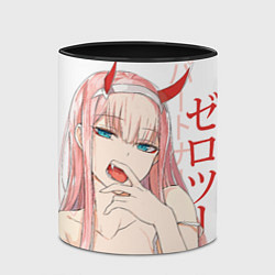 Кружка 3D Darling in the Franxx Zero Two, цвет: 3D-белый + черный — фото 2