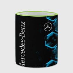 Кружка 3D Mercedes Мерседес Неон, цвет: 3D-светло-зеленый кант — фото 2