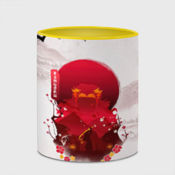 Кружка 3D Кенджиро Ренгоку Kimetsu no Yaiba, цвет: 3D-белый + желтый — фото 2