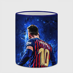 Кружка 3D Leo Messi Лео Месси 10, цвет: 3D-синий кант — фото 2