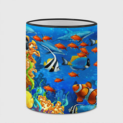 Кружка 3D Коралловые рыбки, цвет: 3D-черный кант — фото 2
