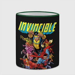Кружка 3D Неуязвимый Invincible, цвет: 3D-зеленый кант — фото 2