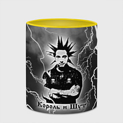 Кружка 3D КОРОЛЬ И ШУТ - ГОРШОК, цвет: 3D-белый + желтый — фото 2