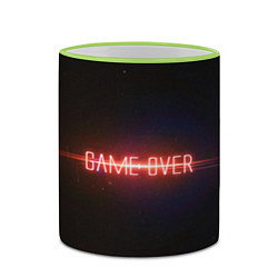 Кружка 3D Game Over, цвет: 3D-светло-зеленый кант — фото 2