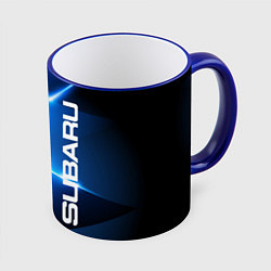 Кружка 3D Subaru, цвет: 3D-синий кант